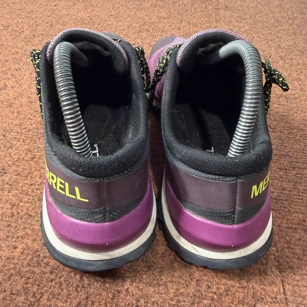 Merrell Antora 2 Womens Trail Running Shoes Purple Black Vibram J066700 Size 9.5